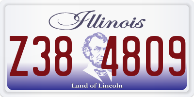 IL license plate Z384809