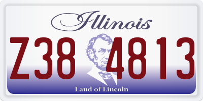 IL license plate Z384813