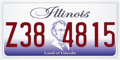 IL license plate Z384815