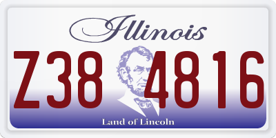 IL license plate Z384816