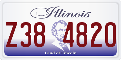 IL license plate Z384820