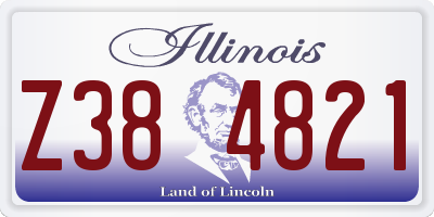 IL license plate Z384821