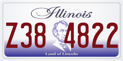 IL license plate Z384822