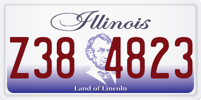 IL license plate Z384823