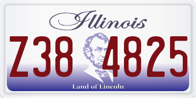 IL license plate Z384825