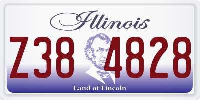 IL license plate Z384828