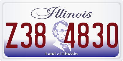 IL license plate Z384830