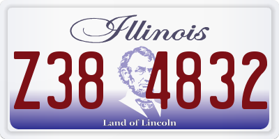 IL license plate Z384832
