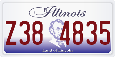 IL license plate Z384835