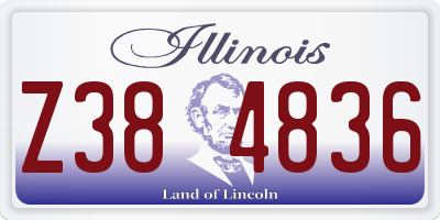 IL license plate Z384836