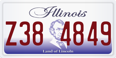 IL license plate Z384849