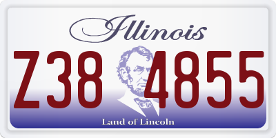 IL license plate Z384855