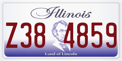 IL license plate Z384859