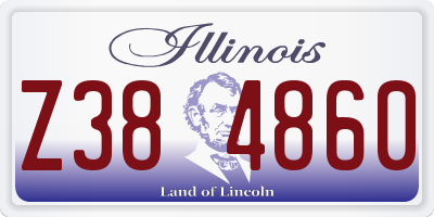 IL license plate Z384860