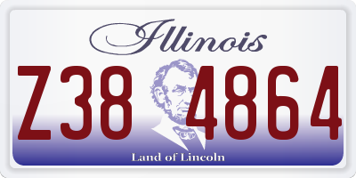 IL license plate Z384864