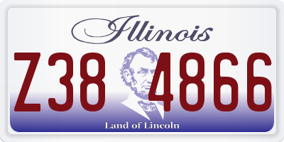 IL license plate Z384866