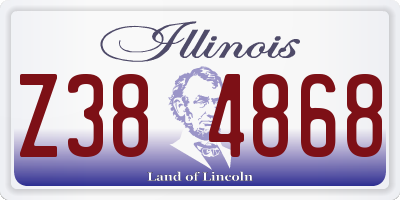 IL license plate Z384868