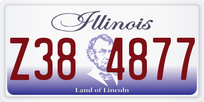 IL license plate Z384877
