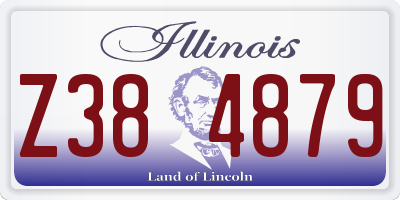 IL license plate Z384879