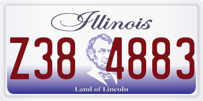 IL license plate Z384883