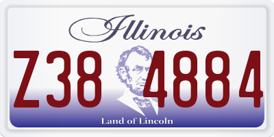 IL license plate Z384884