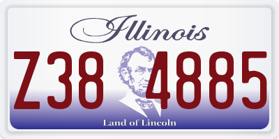 IL license plate Z384885