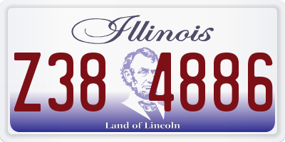IL license plate Z384886