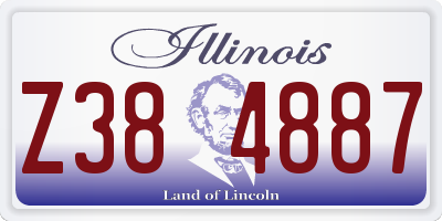 IL license plate Z384887