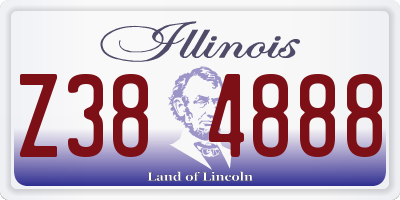 IL license plate Z384888