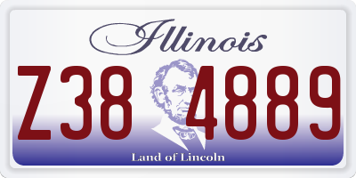 IL license plate Z384889