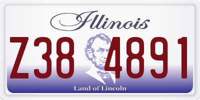 IL license plate Z384891