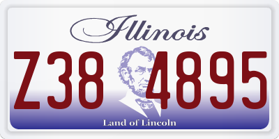 IL license plate Z384895