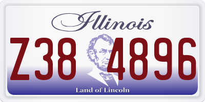 IL license plate Z384896