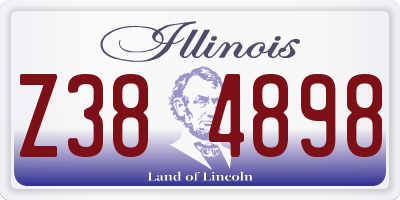 IL license plate Z384898