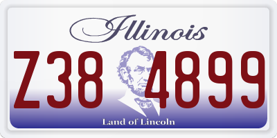 IL license plate Z384899