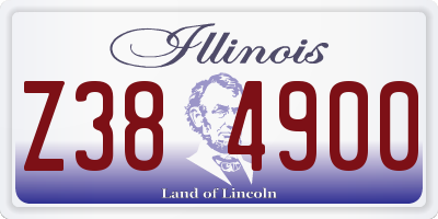 IL license plate Z384900