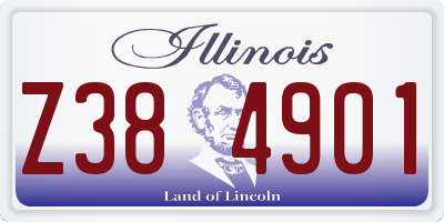 IL license plate Z384901