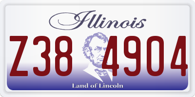 IL license plate Z384904