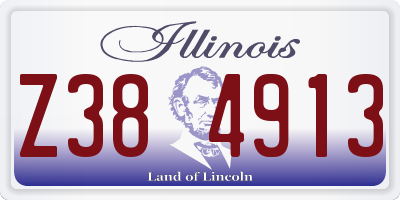 IL license plate Z384913