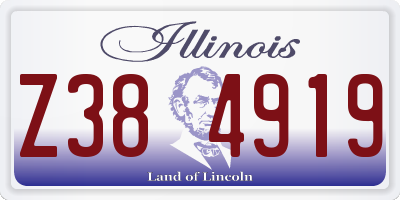 IL license plate Z384919