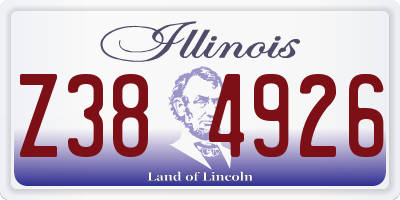 IL license plate Z384926