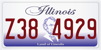 IL license plate Z384929