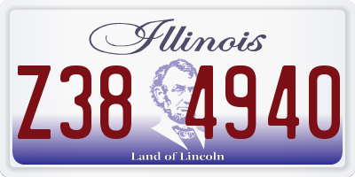 IL license plate Z384940