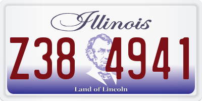 IL license plate Z384941
