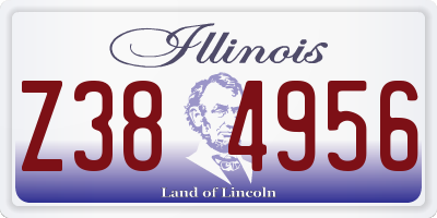 IL license plate Z384956