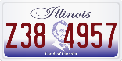 IL license plate Z384957