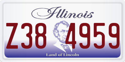 IL license plate Z384959