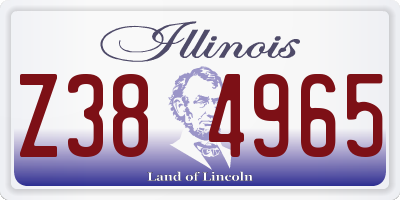 IL license plate Z384965