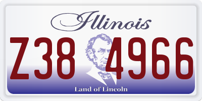 IL license plate Z384966
