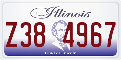 IL license plate Z384967